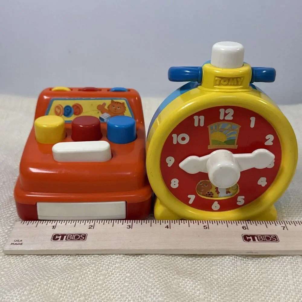 TOMY Ring A Dingy Clock & Cash Register Vintage 1980s Toy Working Ding - Picture 10 of 10